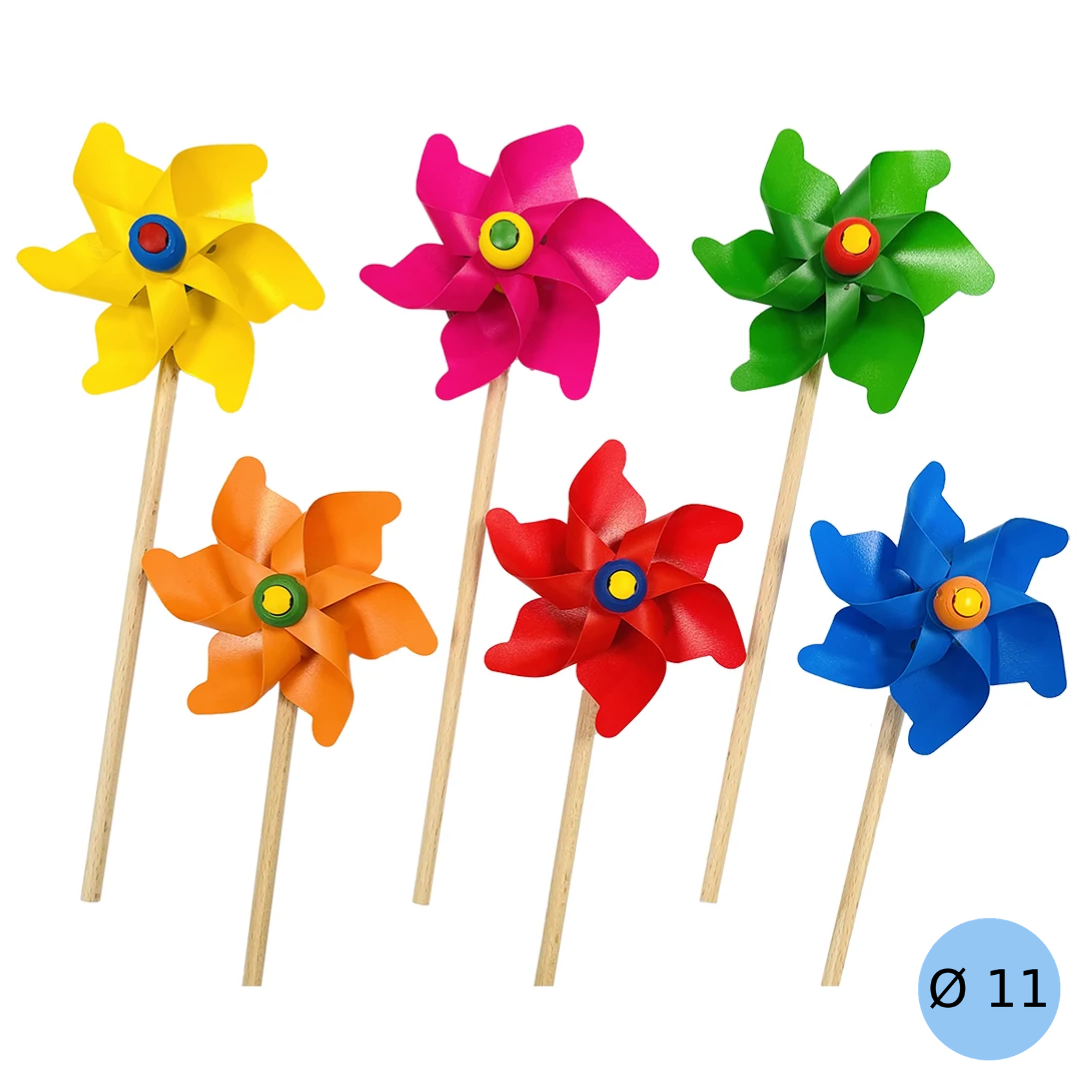 Ανεμόμυλος Μονόχρωμος διάμετρος 11εκ. & ύψος 30εκ.